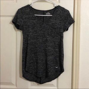 Hollister Knit T Shirt Top marbled XXS XS cute tee